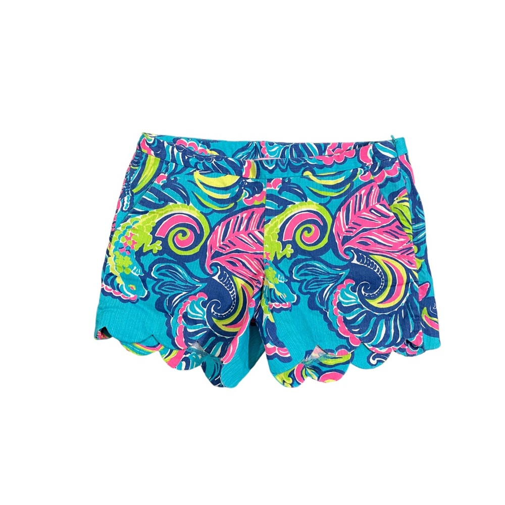 LILLY PULITZER Private Island Scalloped Magnolia Shorts